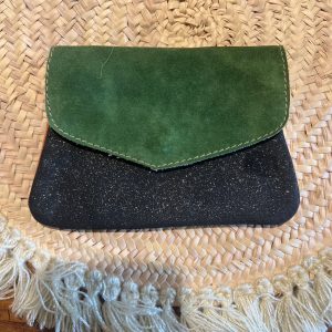 Porte-monnaie artisanale – Cuir & Daim Bicolore