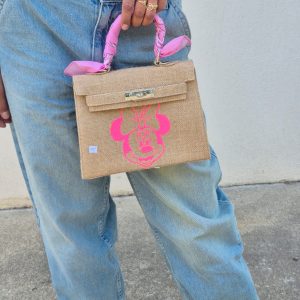 Sac à main Minnie - toile de jute