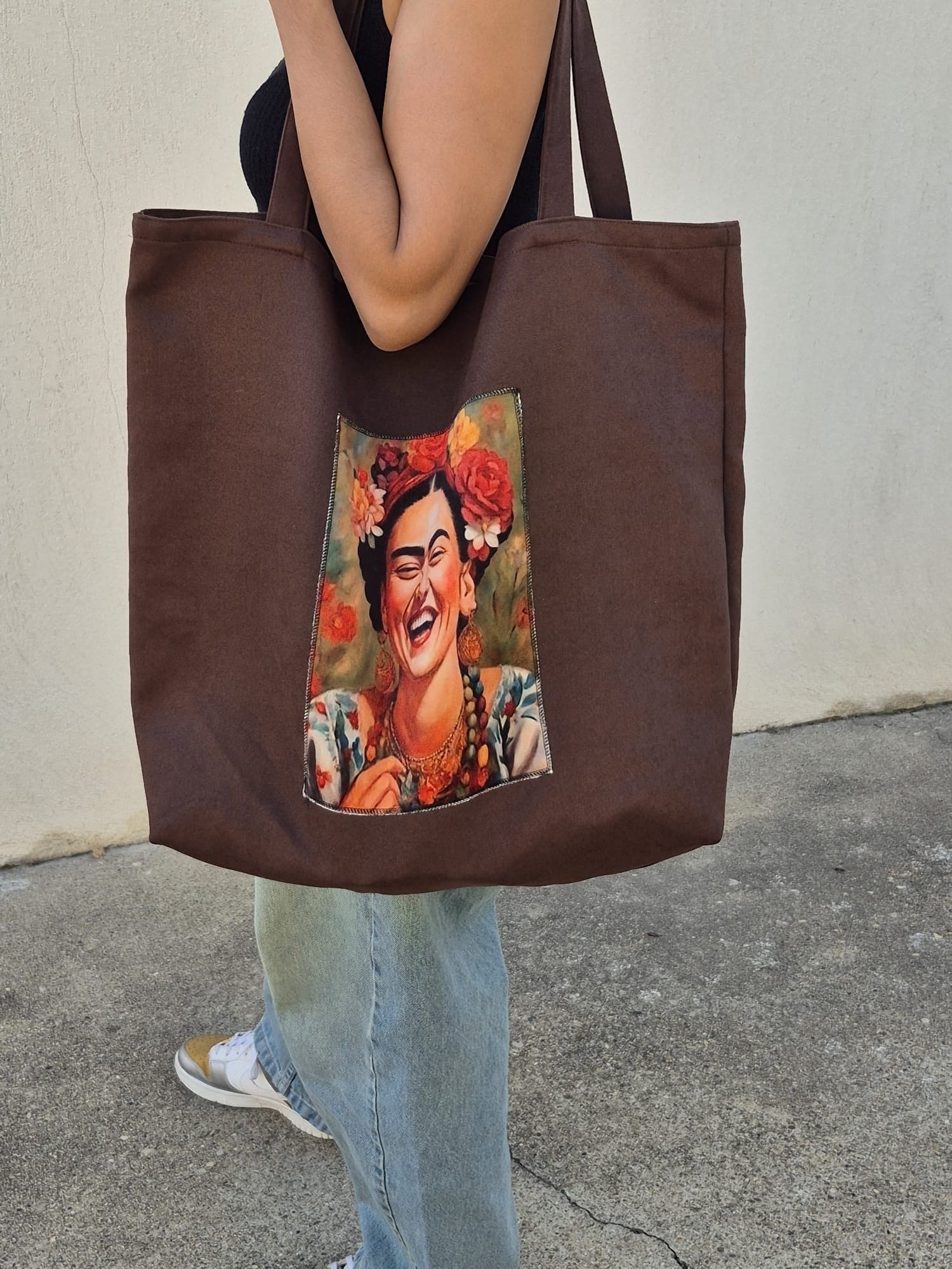 Sac cabas en velours de coton – Collection portraits – Image 3