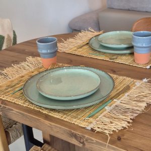 Set de table - feuille de palmier & raphia