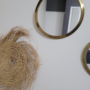 Miroir rond en laiton artisanal Ibeldi Souk – 27 cm – fabrication marocaine
