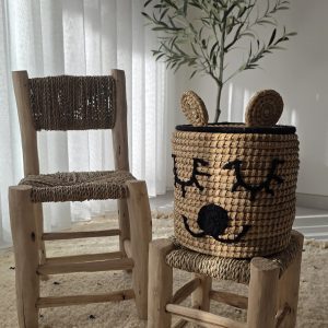 Panier de rangement enfant « Ourson » - fibres naturelles (2 tailles)