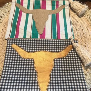 Pochette Atlas – Artisanale en Tissu & Cuir