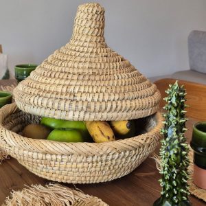 Corbeille tressée - feuille de palmier