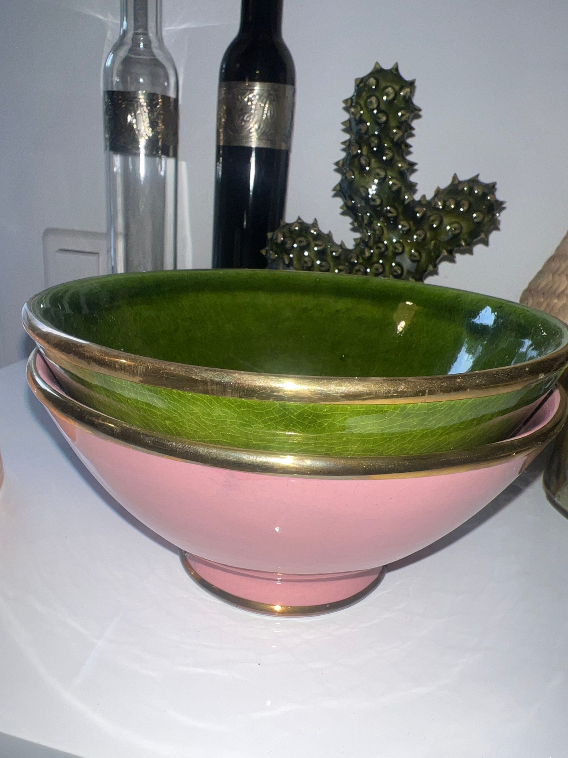 Bol en céramique artisanale - liseré laiton – Image 5