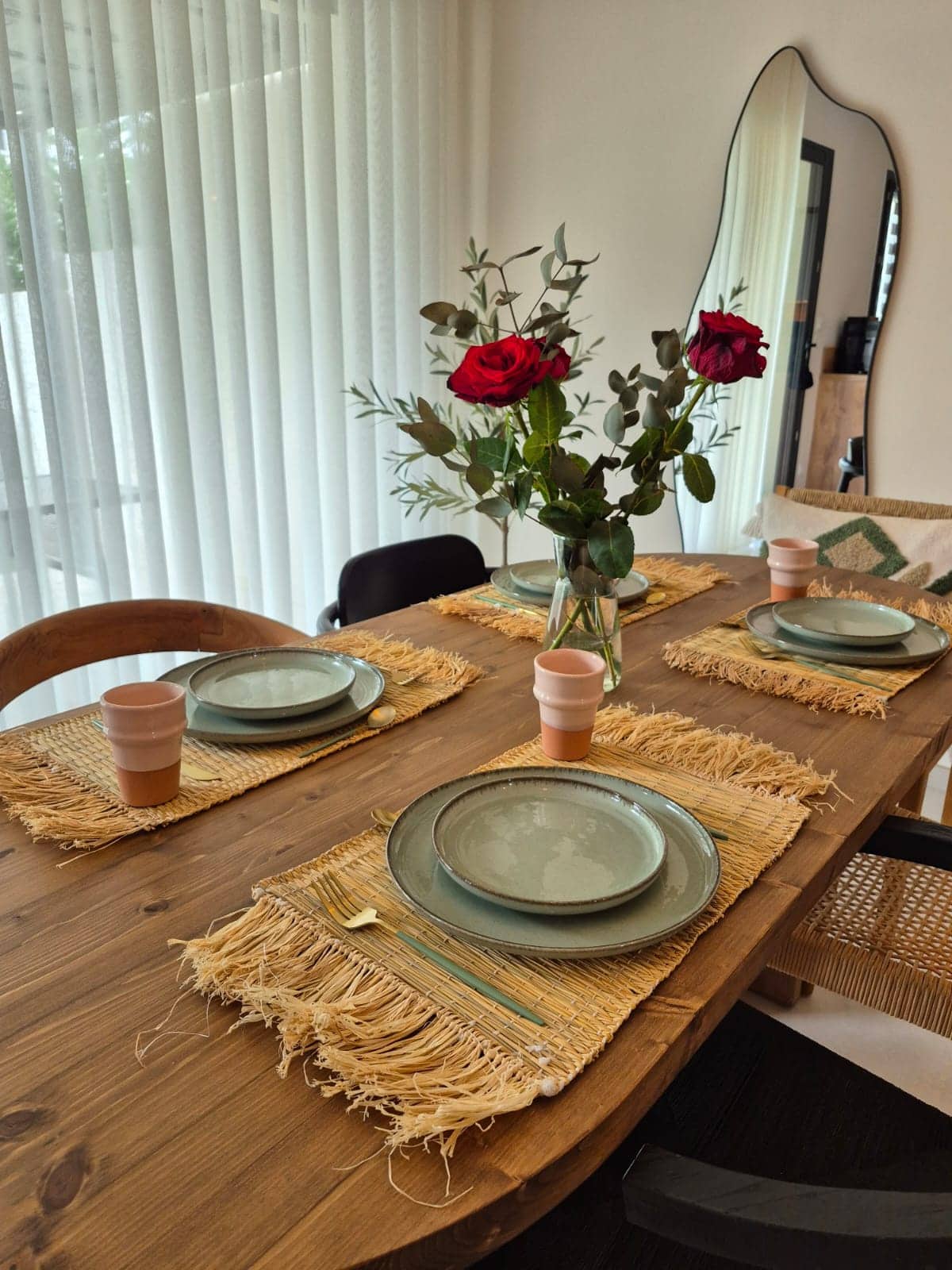 Set de table - feuille de palmier & raphia – Image 4