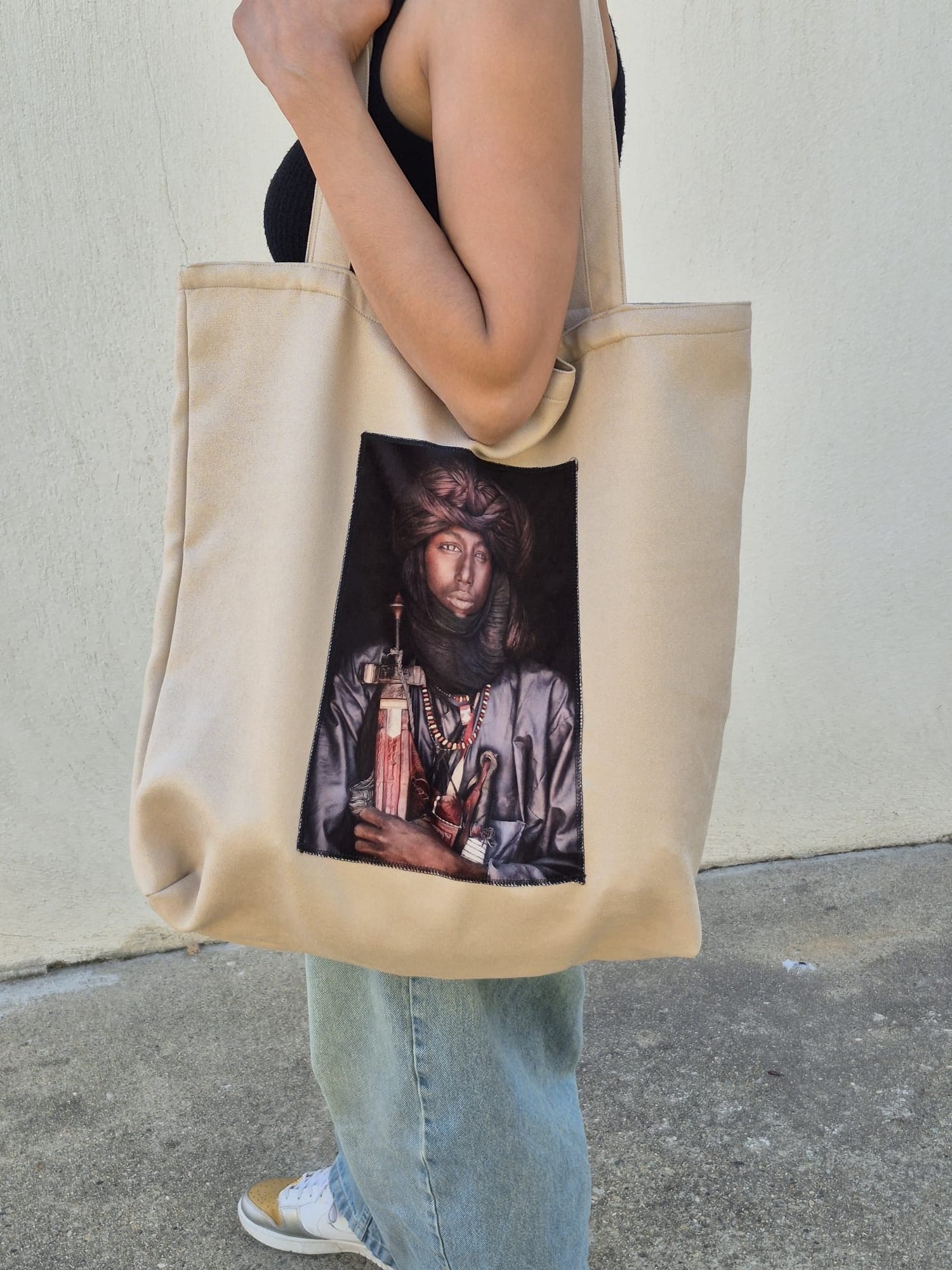 Sac cabas en velours de coton – Collection portraits – Image 5