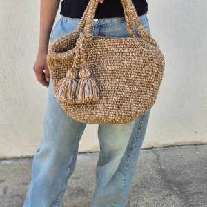 Sac bohème en crochet – Laine chinée
