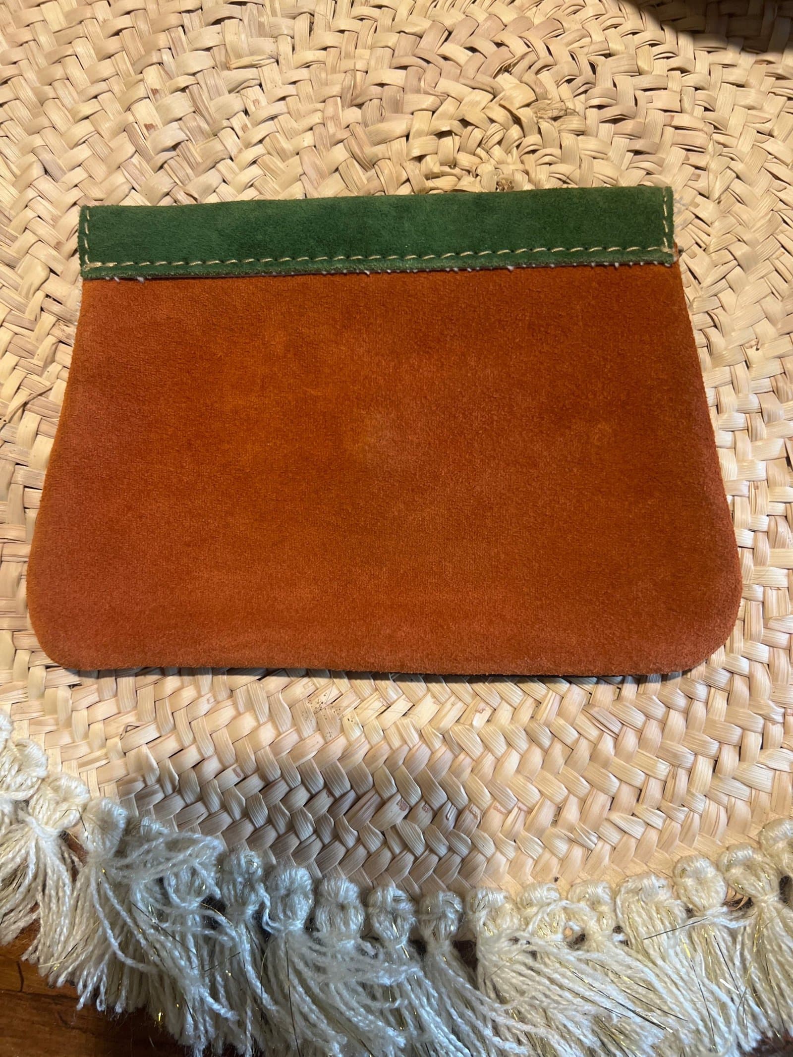 Porte-monnaie artisanale – Cuir & Daim Bicolore – Image 2