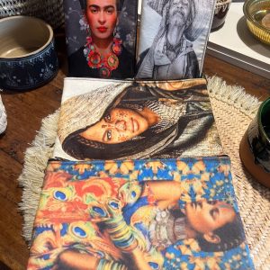 Pochette artisanale Visage - Effet velours (Format S)