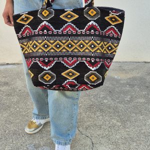 Sac Cabas En Coton Tissé – Grand Format Artisanal