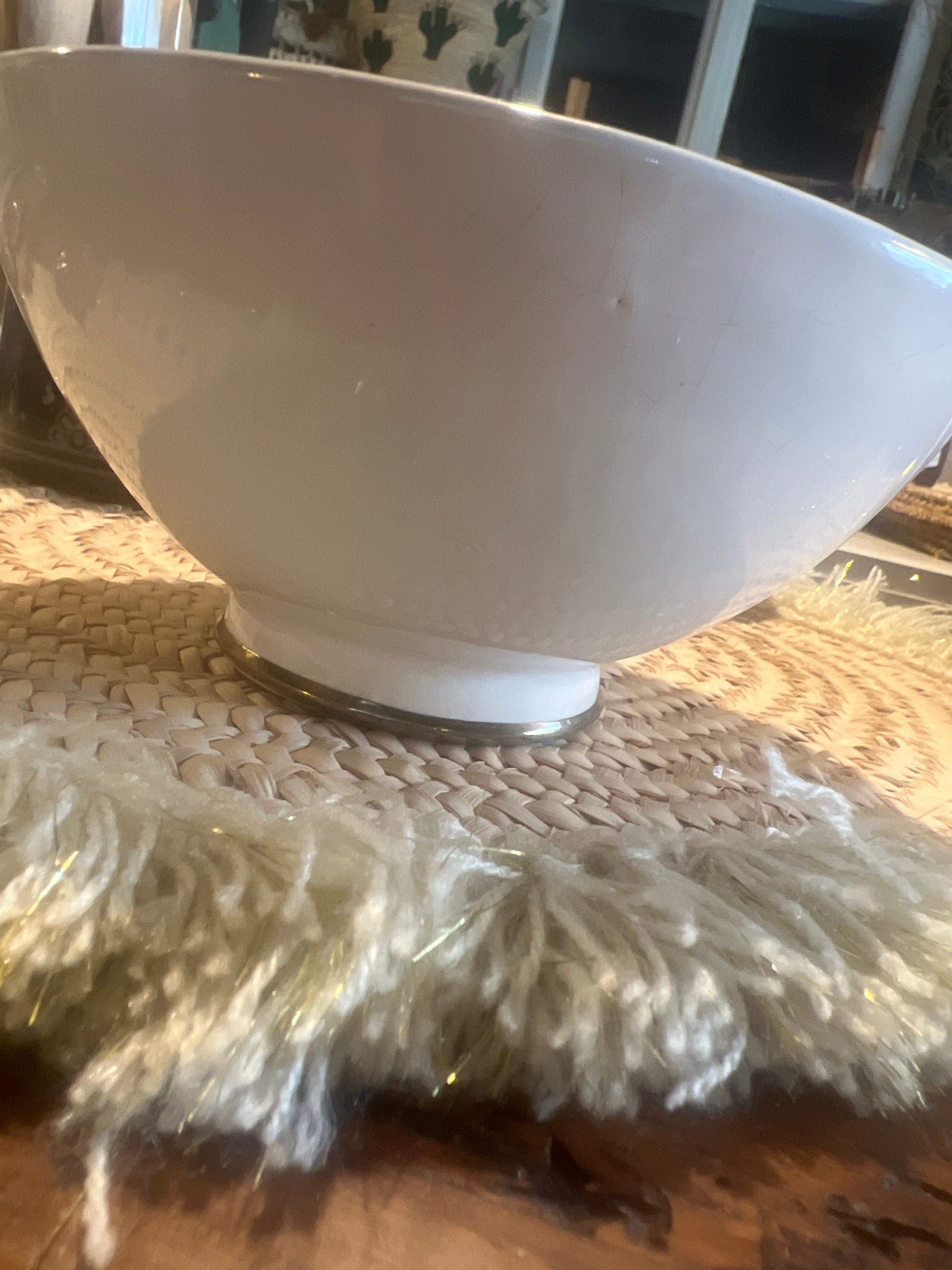 Bol Safi en céramique blanche Ibeldi Souk – fabrication artisanale – 18 cm