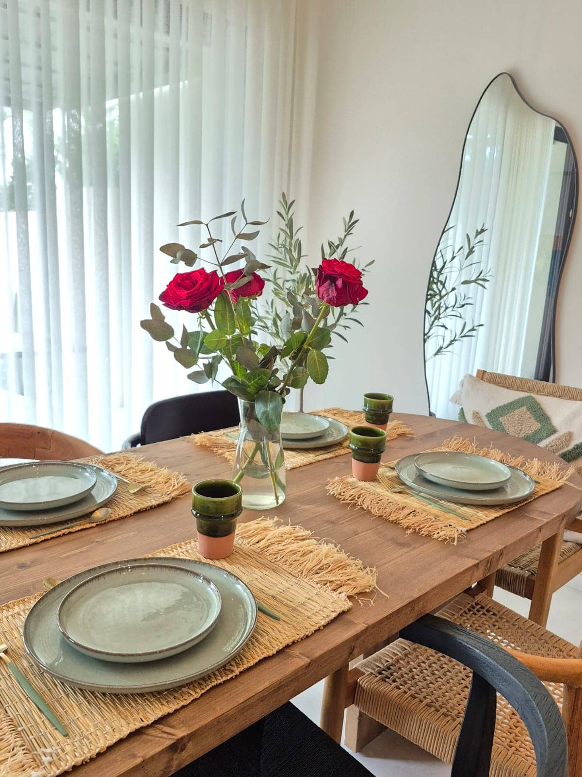 Set de table - feuille de palmier & raphia – Image 6