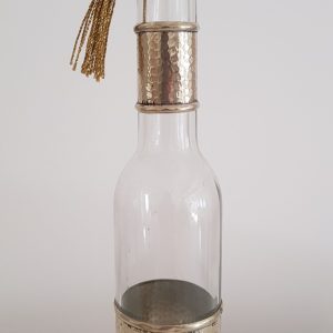 Bouteille en verre argent martelé Ibeldi Souk – fabrication artisanale – 33 cm
