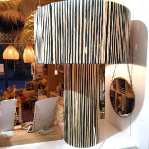 Lampe Marrakech XL en raphia naturel Ibeldi Souk luminaire artisanal marocain