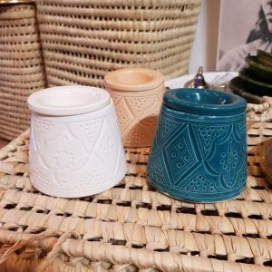 Cendrier en céramique saumon clair Ibeldi Souk – fabrication artisanale – 10 cm