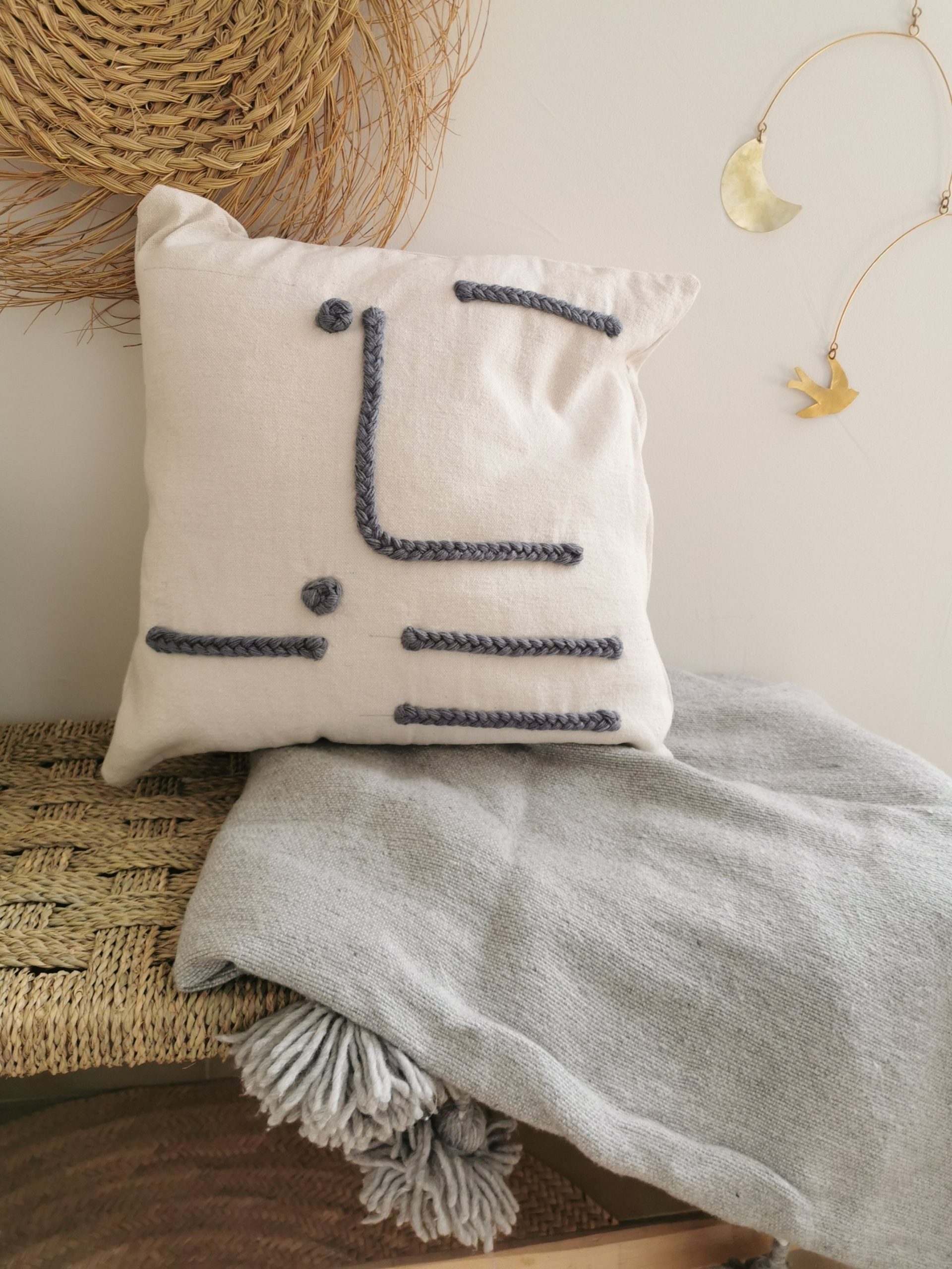 Housse de coussin - Yara gris