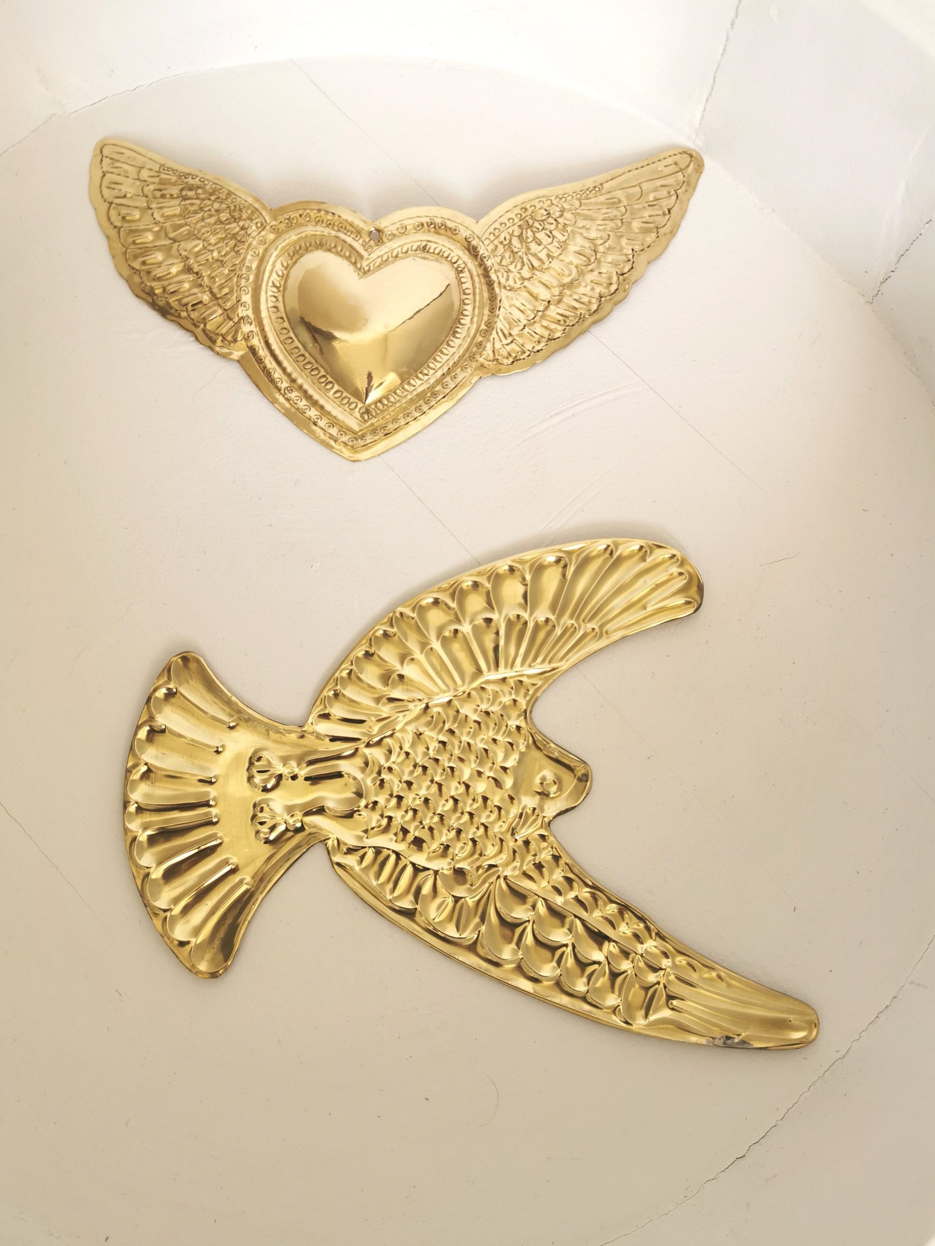 Cœur ailé - laiton martelé – Image 2