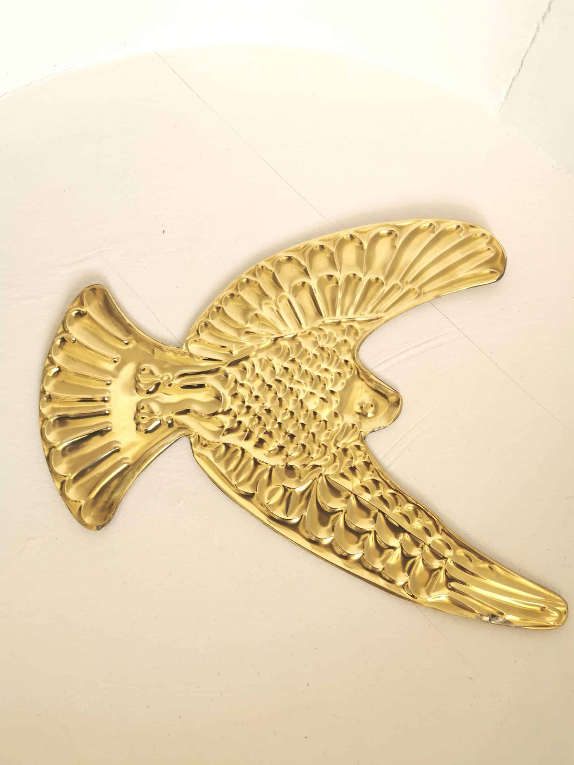 aigle mural en laiton artisanal marocain Ibeldi Souk décoration dorée