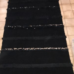 Tapis Handira Noir artisanal – 197 x 113 cm
