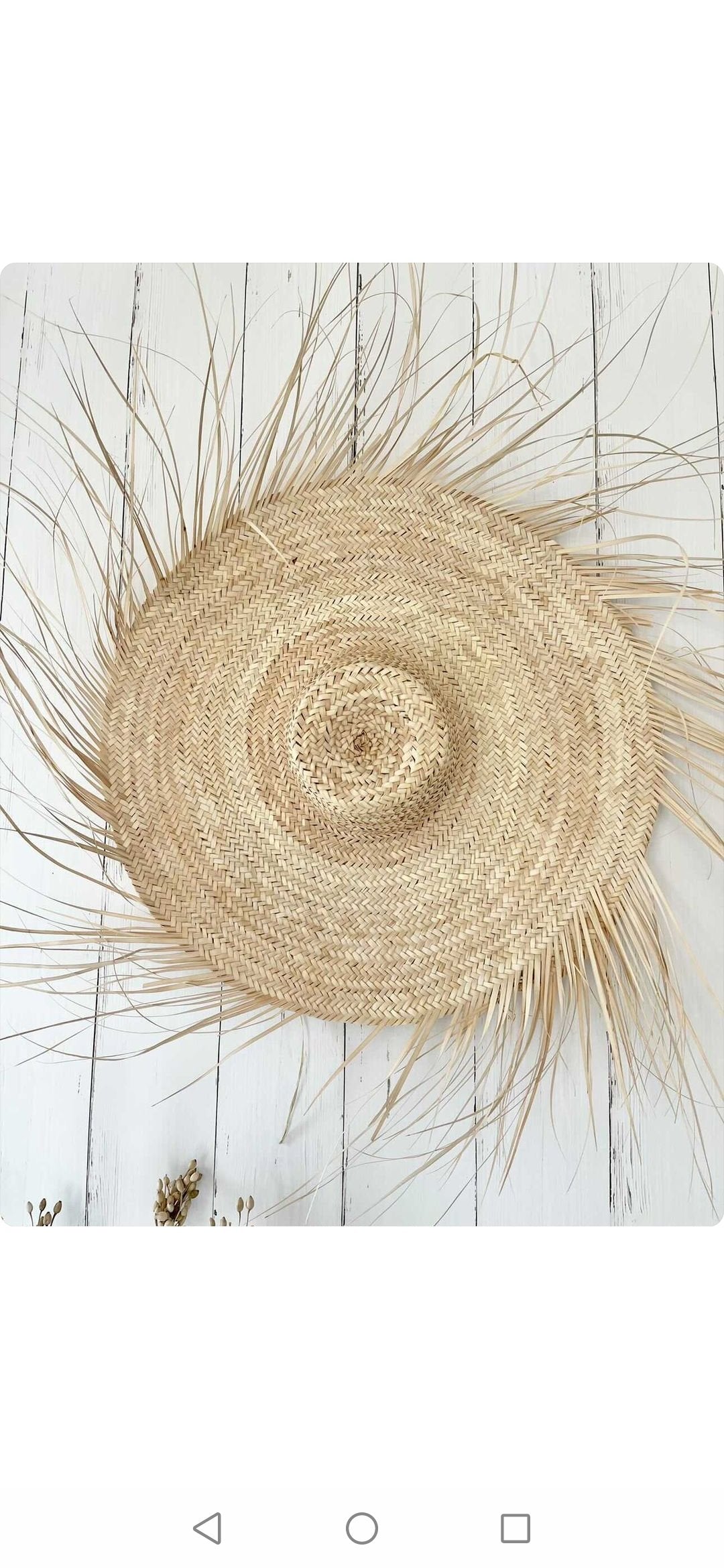 Chapeau mural - fibre naturelle tressée – Image 3