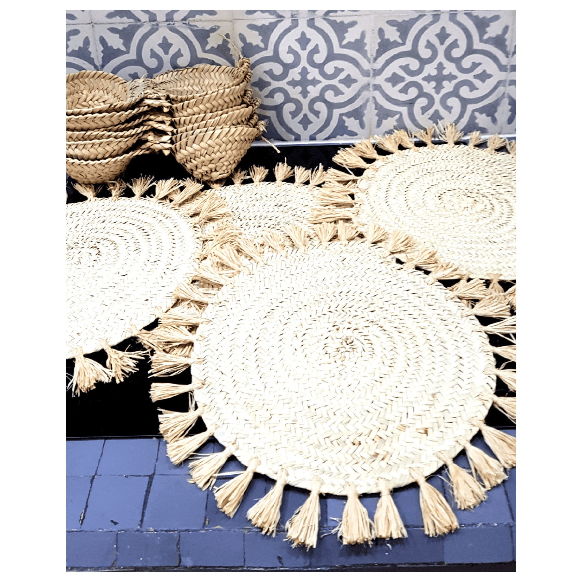 Set de table - paille & raphia – Image 2