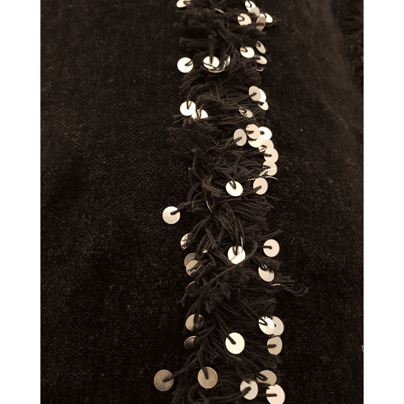 Tapis Handira Noir artisanal – 197 x 113 cm – Image 5