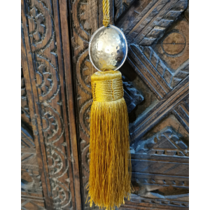 Embrasse décorative artisanale – Moutarde (Bijou martelé)