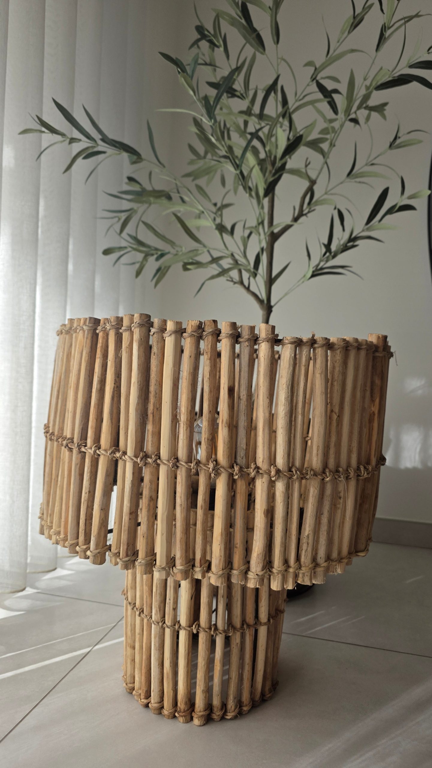 Lampe Artisanale - bois naturel – Image 2