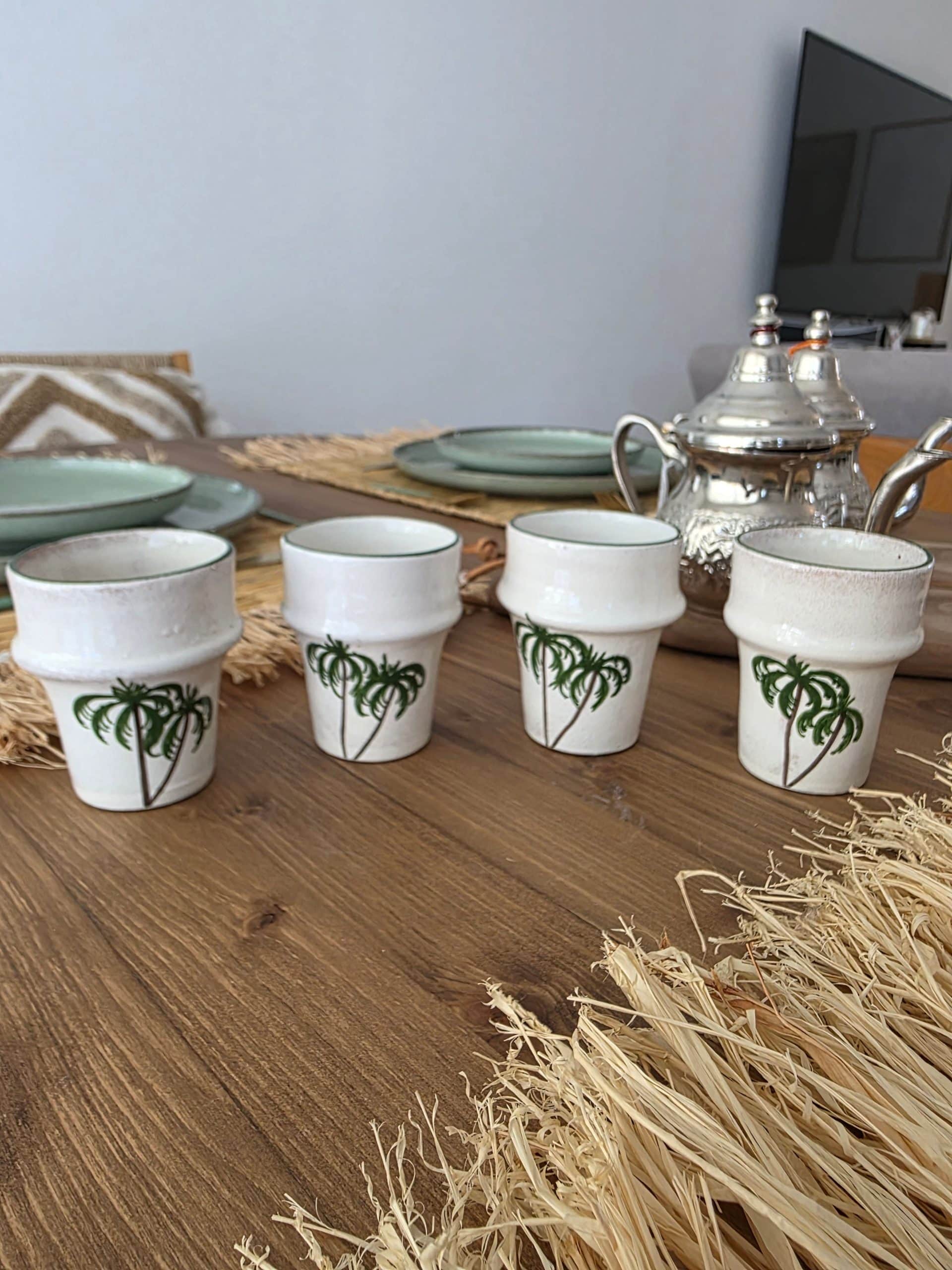 Petit verre palmier - céramique artisanale – Image 3