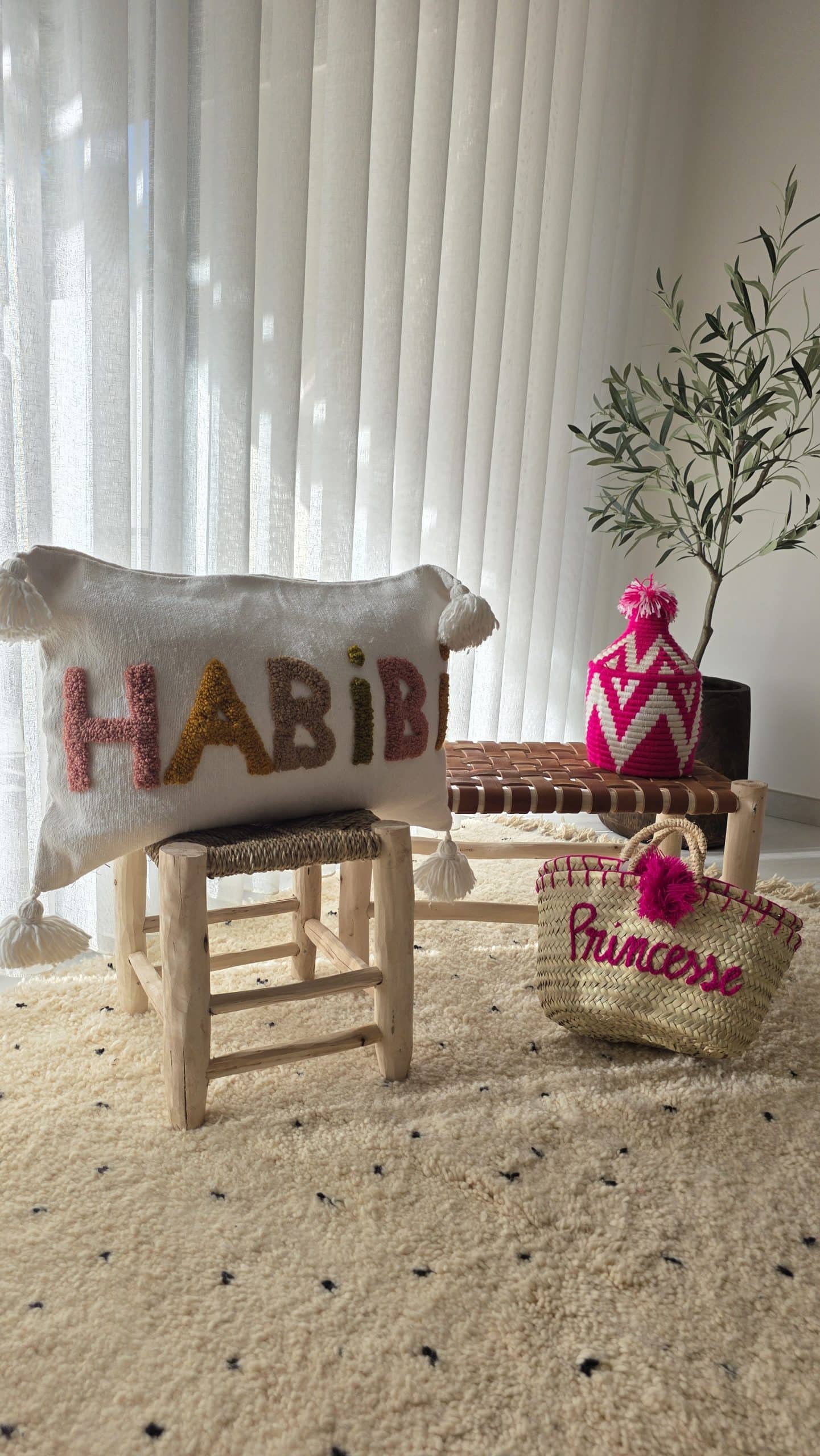 Panier artisanal - fibre naturelle tressée (Princesse) – Image 2