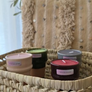 Bougie artisanale en verre – parfum naturel