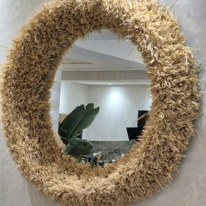 MIROIR RYMA – Miroir en raphia naturel fait main (Précommande)