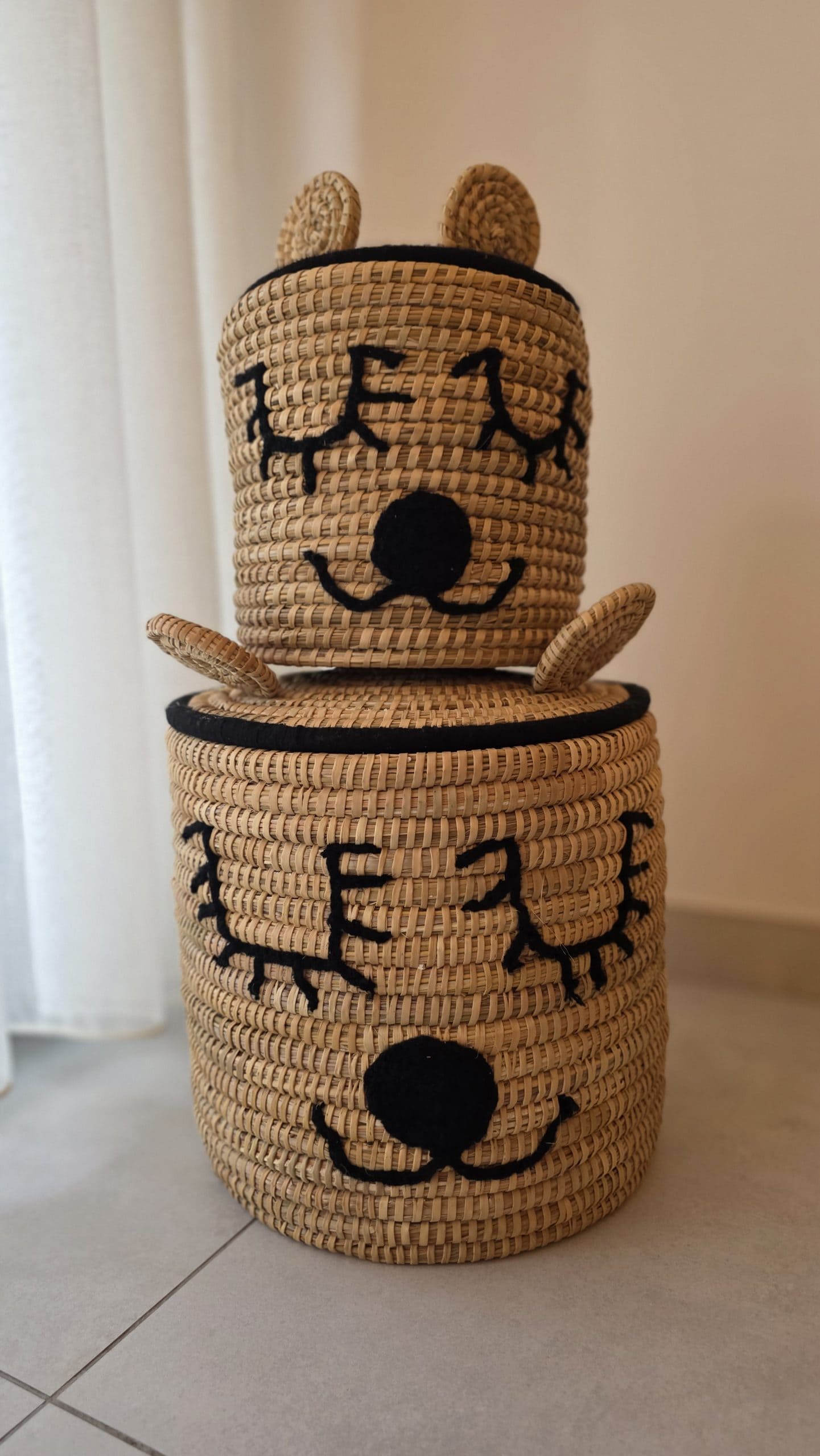 Panier de rangement enfant « Ourson » - fibres naturelles (2 tailles) – Image 5