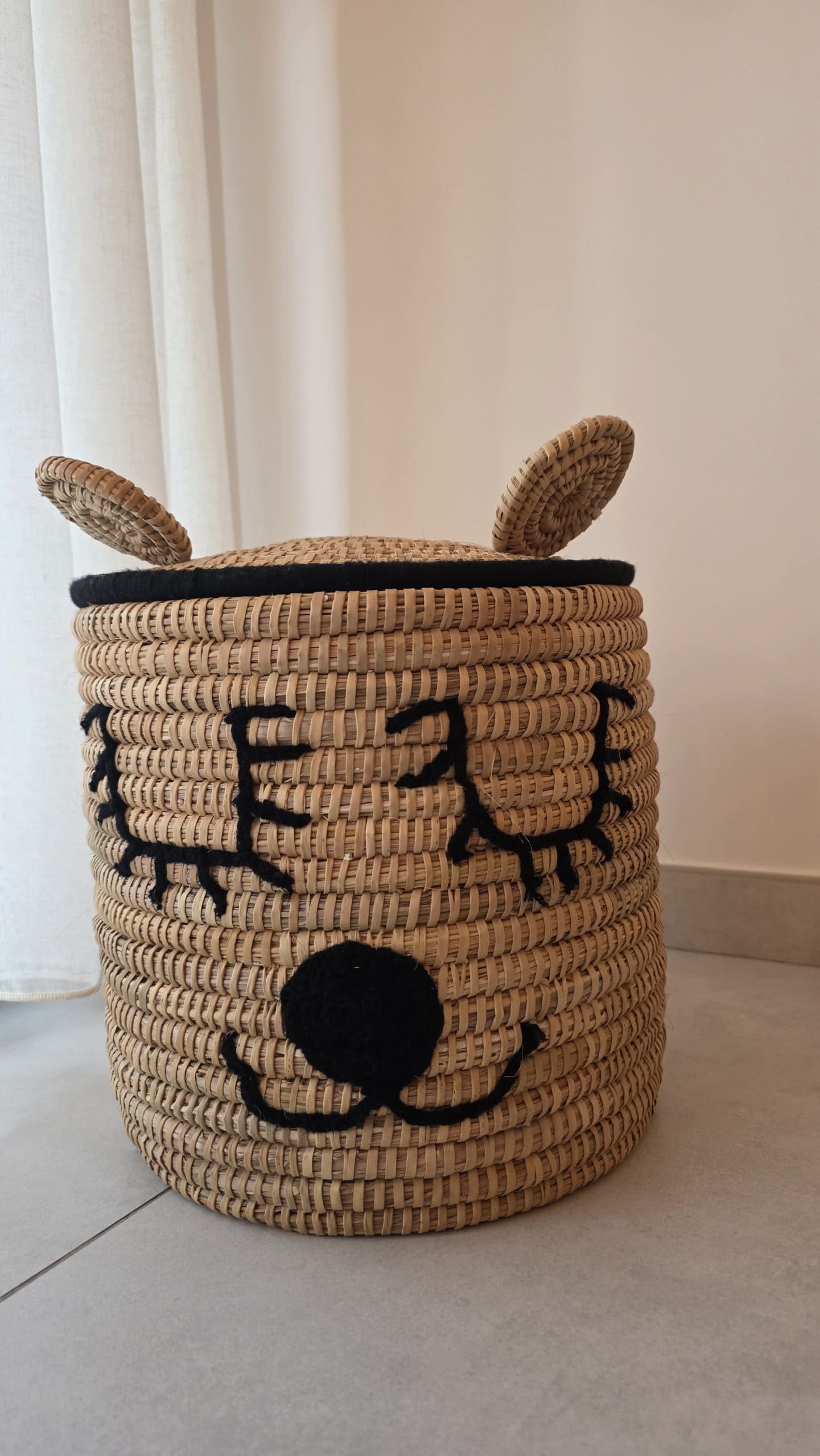 Panier de rangement enfant « Ourson » - fibres naturelles (2 tailles) – Image 4