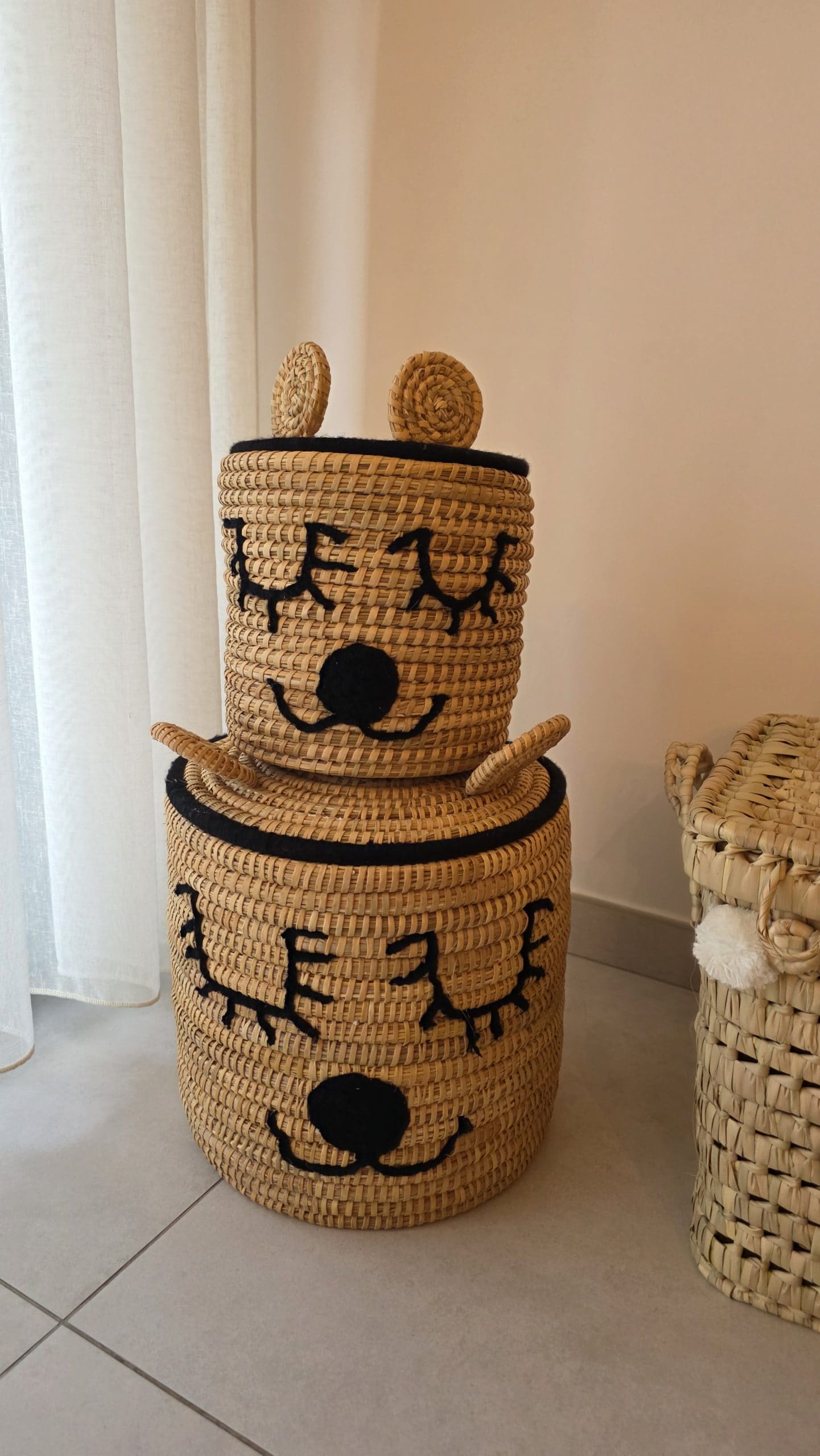 Panier de rangement enfant « Ourson » - fibres naturelles (2 tailles) – Image 6